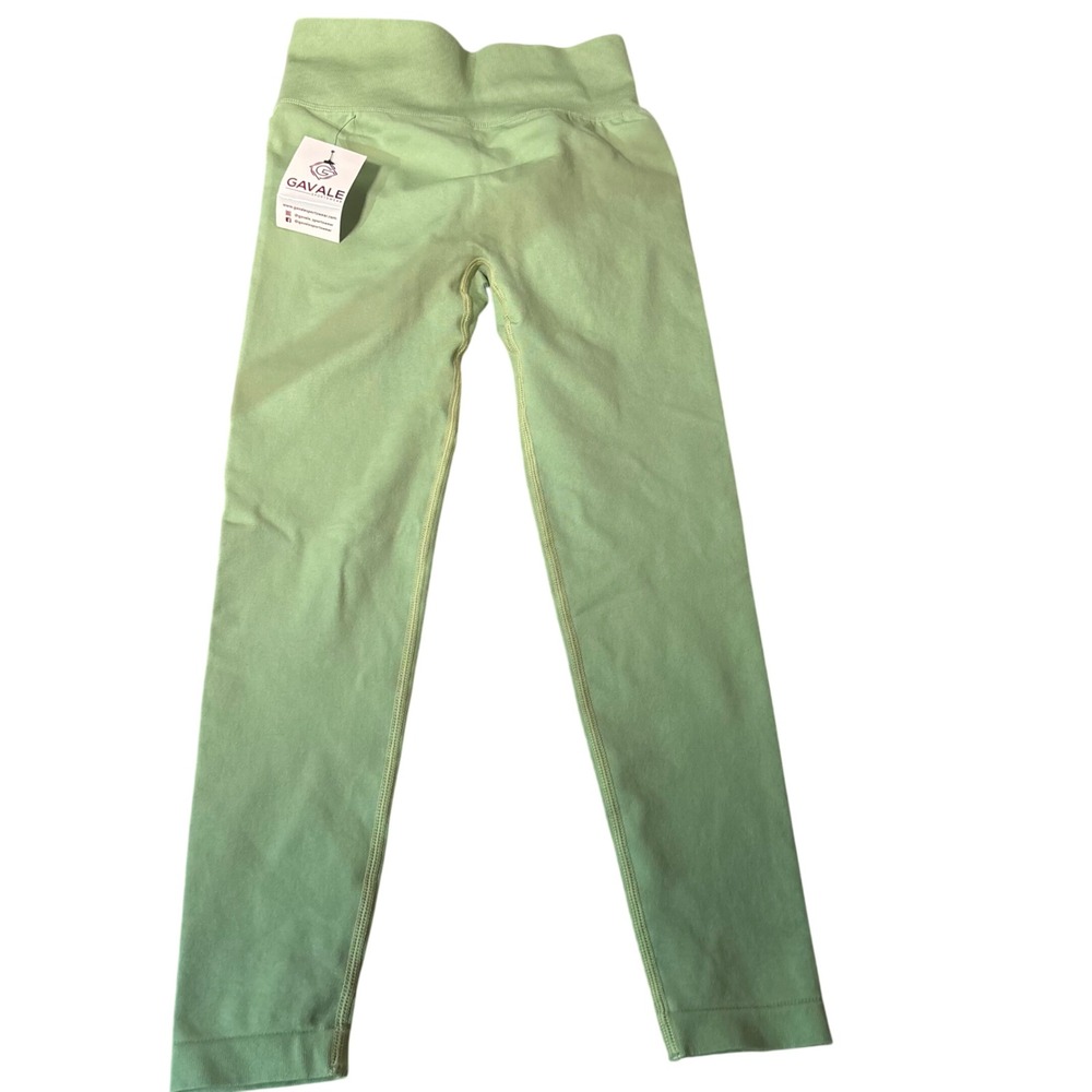 Gavale Leggings Women Large Green Ombre Scrunch Butt High Waist Seamless Yoga